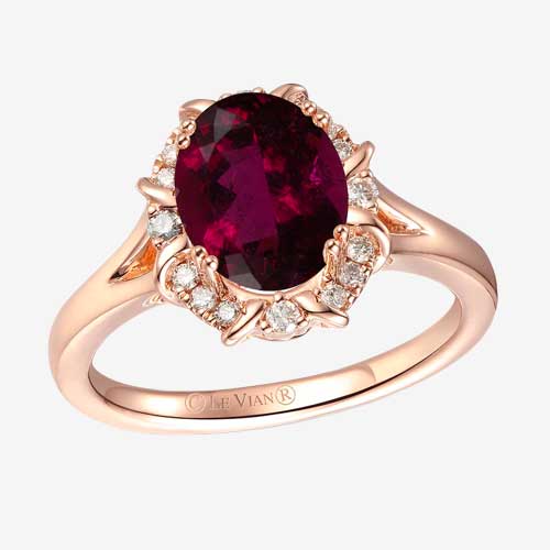 Le Vian Garnet 14K Rose Gold Engagement Ring