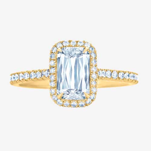 Ashoka Thin Pave Diamond Halo Engagement Ring
