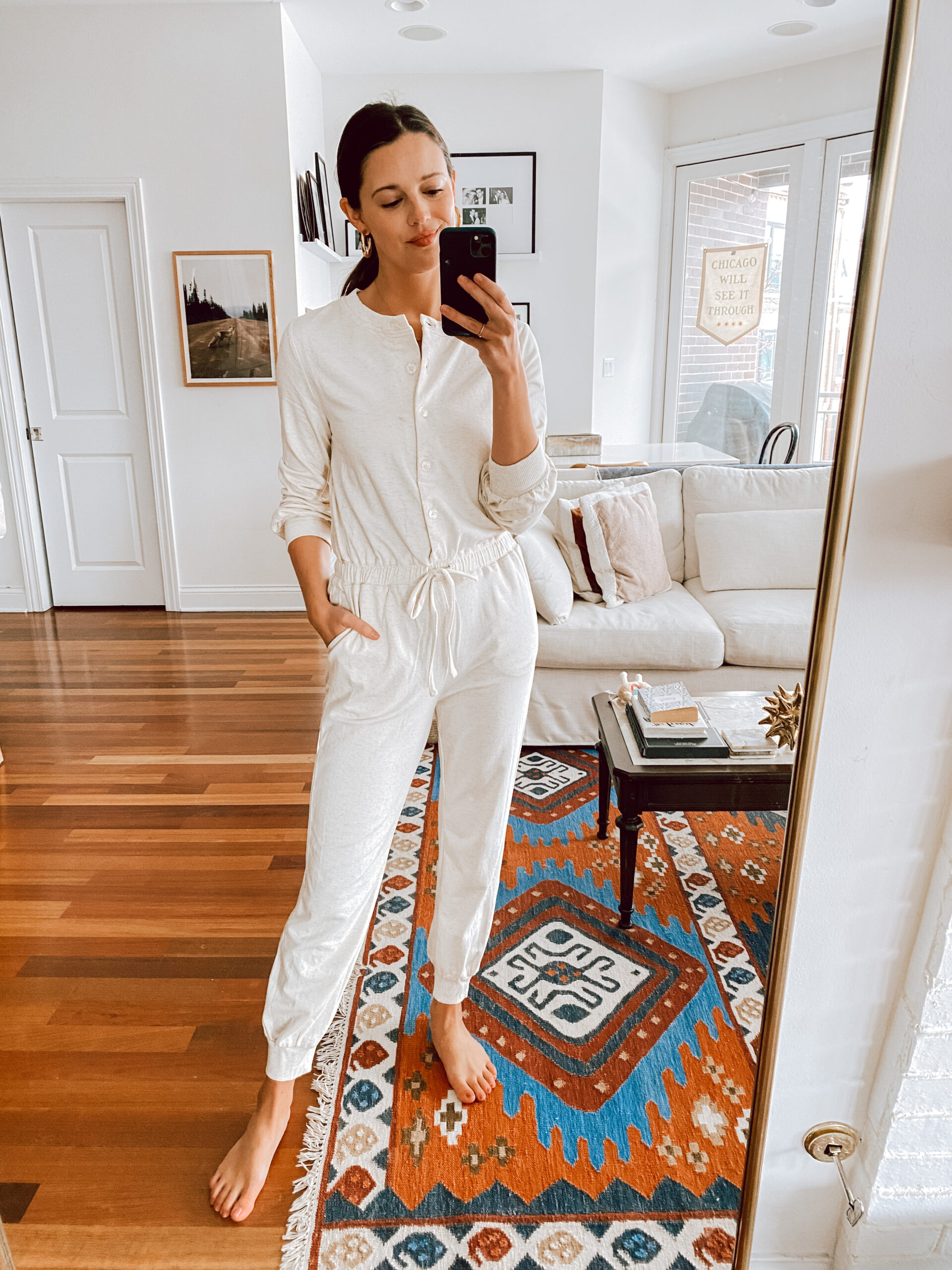 Comfy Amazon Jumpsuit in heather oat