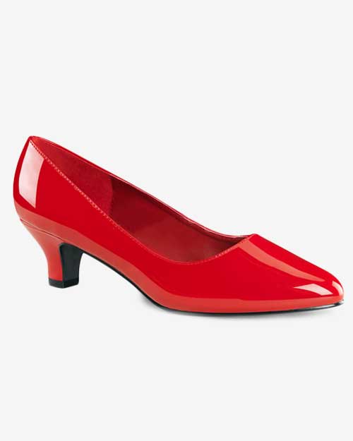2 Inch Heel Fab-420 Red Patent Heels Dress Shoes