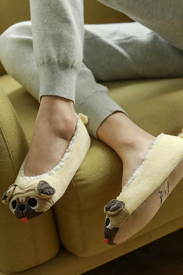 Pug slippers from Amazon.