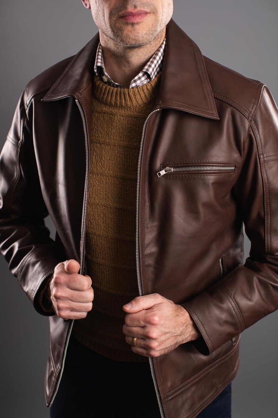 leather jacket outfit men 2022