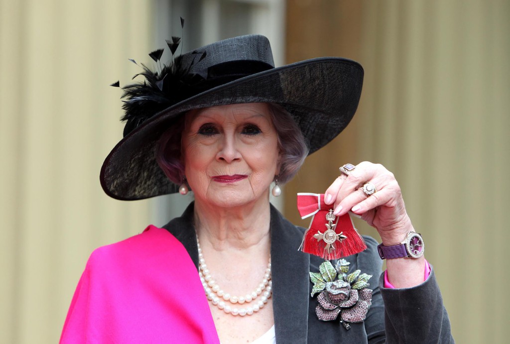Ashley is pictured with her OBE in December 2012. 
