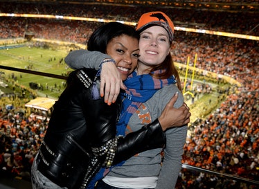 Taraji P. Henson and Amy Adams attend Super Bowl 50