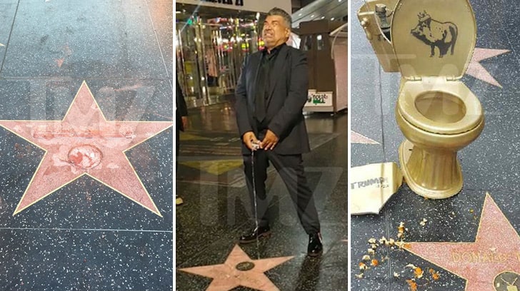 Trump's Walk of Fame Star Gets Vandalized