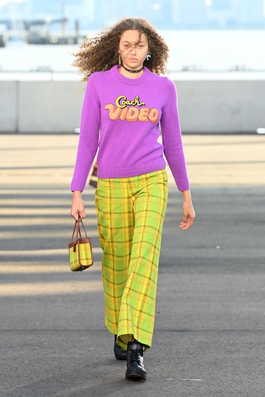 NEW YORK, NEW YORK - SEPTEMBER 10: A model walks the runway for Coach during NYFW: The Shows on Sept...