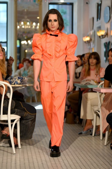 NEW YORK, NEW YORK - SEPTEMBER 10: A model walks the runway for Batsheva during NYFW: The Shows on S...