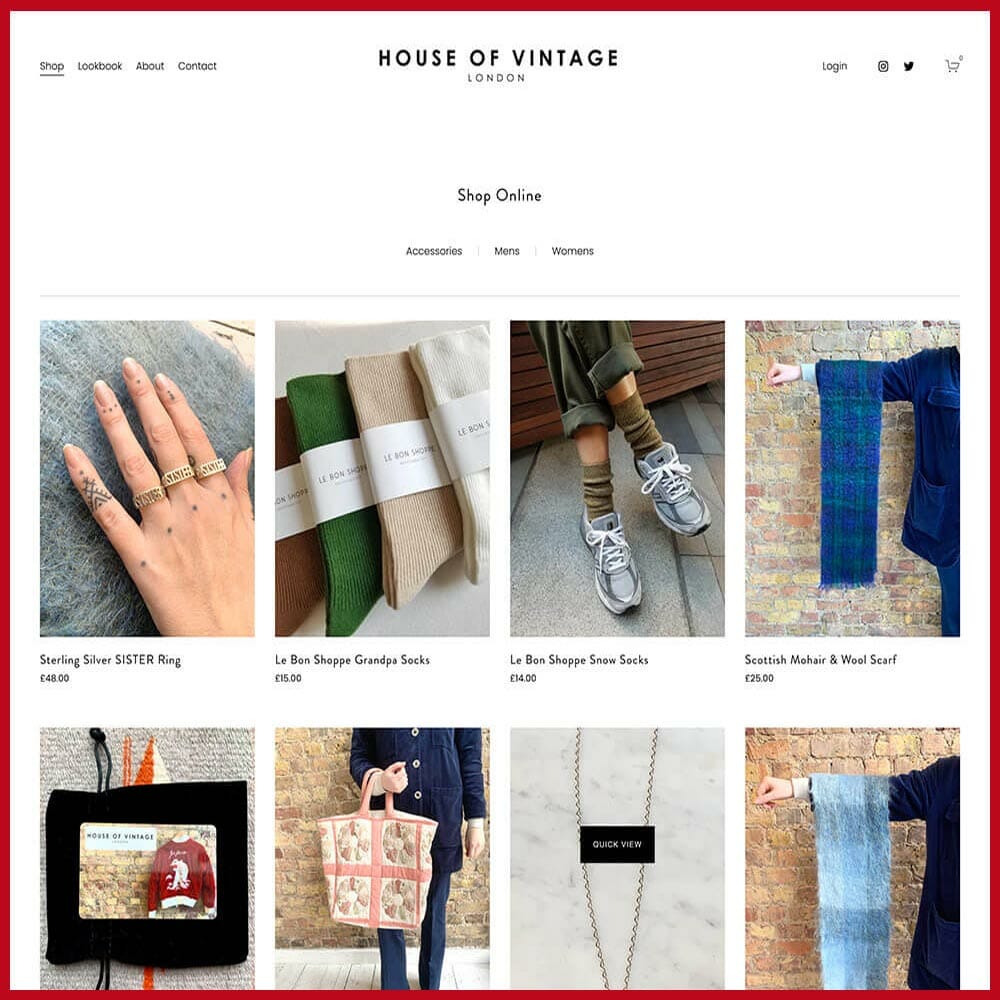 House of Vintage online thrift store