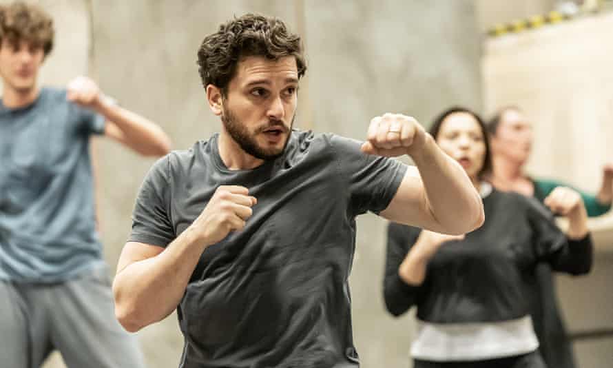 Harington in rehearsals for Henry V at the Donmar Warehouse.