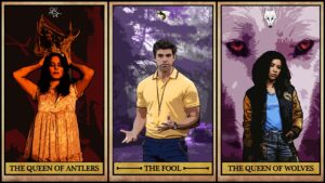 Yellowjackets as fairy tale archetypes feature image - Lottie, Coach Scott, and Taissa