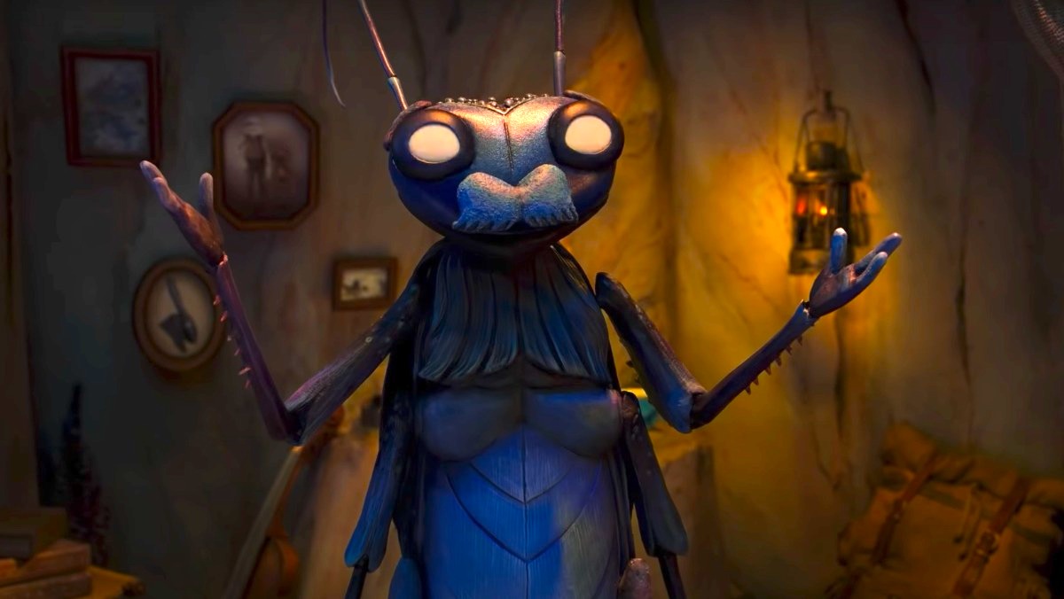 Netflix's Pinocchio shares a teaser showing Jiminy Cricket only known as Cricket here