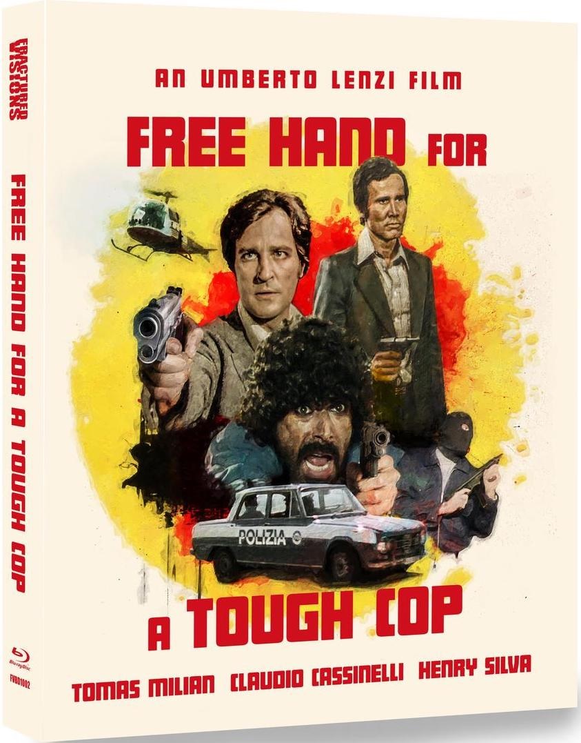 The Fractured Visions Blu-ray box art for Umberto Lenzi's Free Hand for a Tough Cop.
