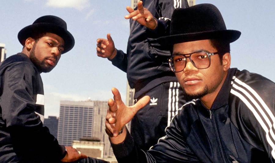 Run DMC in Adidas were a 1980s hip-hop fashion icon