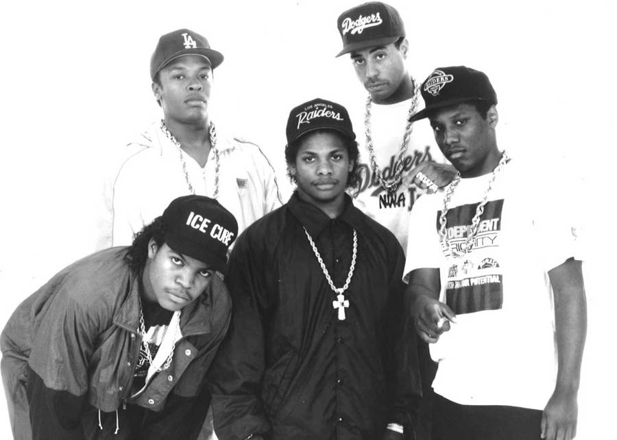 NWA from the 1990s brought bandanas and gangsta culture into hip-hop fashion