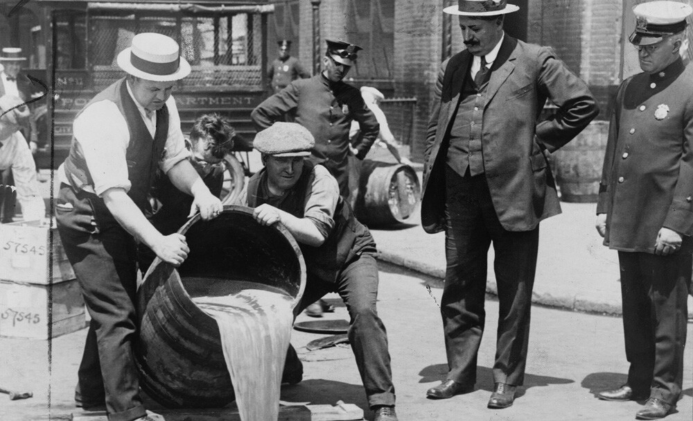 Removal of liquor during Prohibition