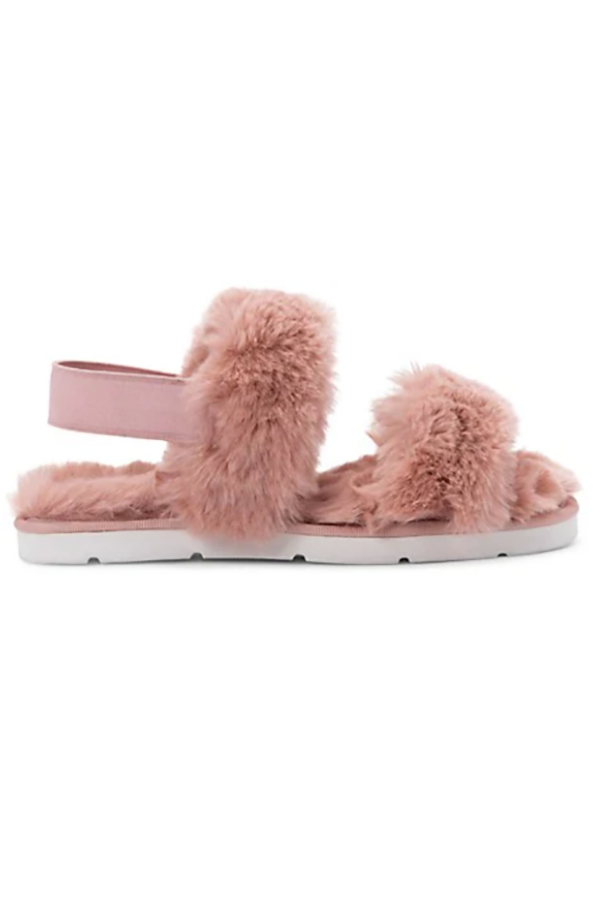 Pink sandal slippers.