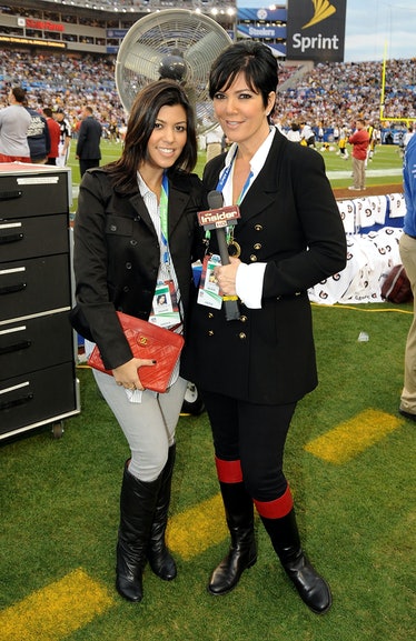 Kourtney Kardashian and Kris Jenner attend Super Bowl XLIII