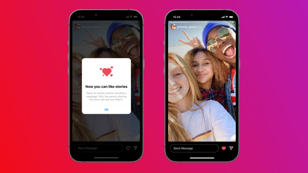 Instagram debuts new private Instagram Story "like" option to like your friends' IG Stories without sending them a DM.