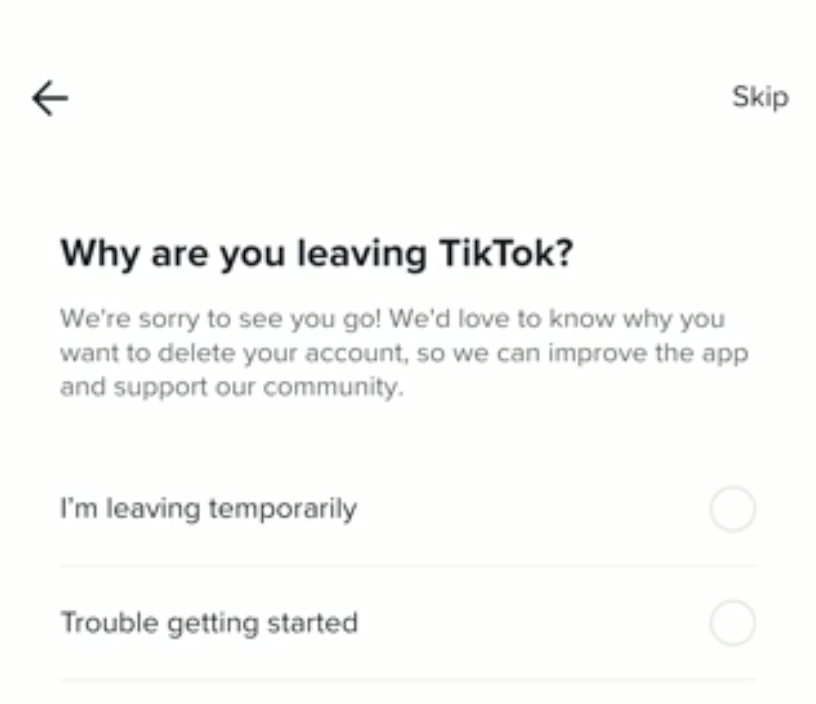 How to delete your TikTok account