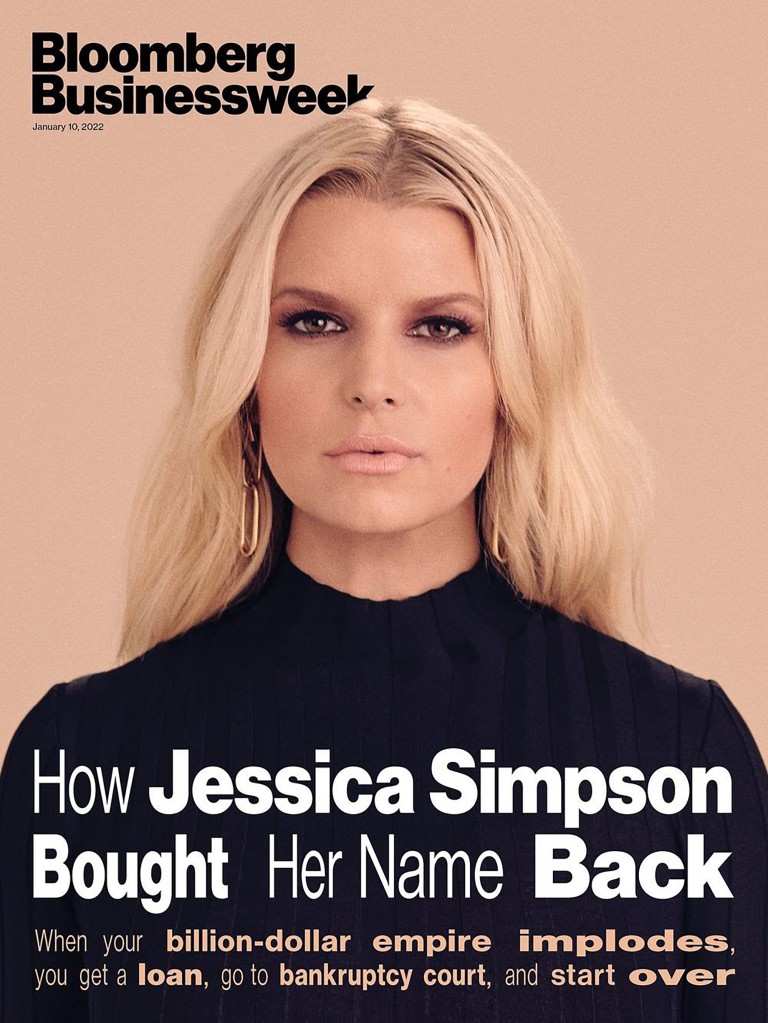 Jessica Simpson on the cover of Bloomberg Businessweek magazine.