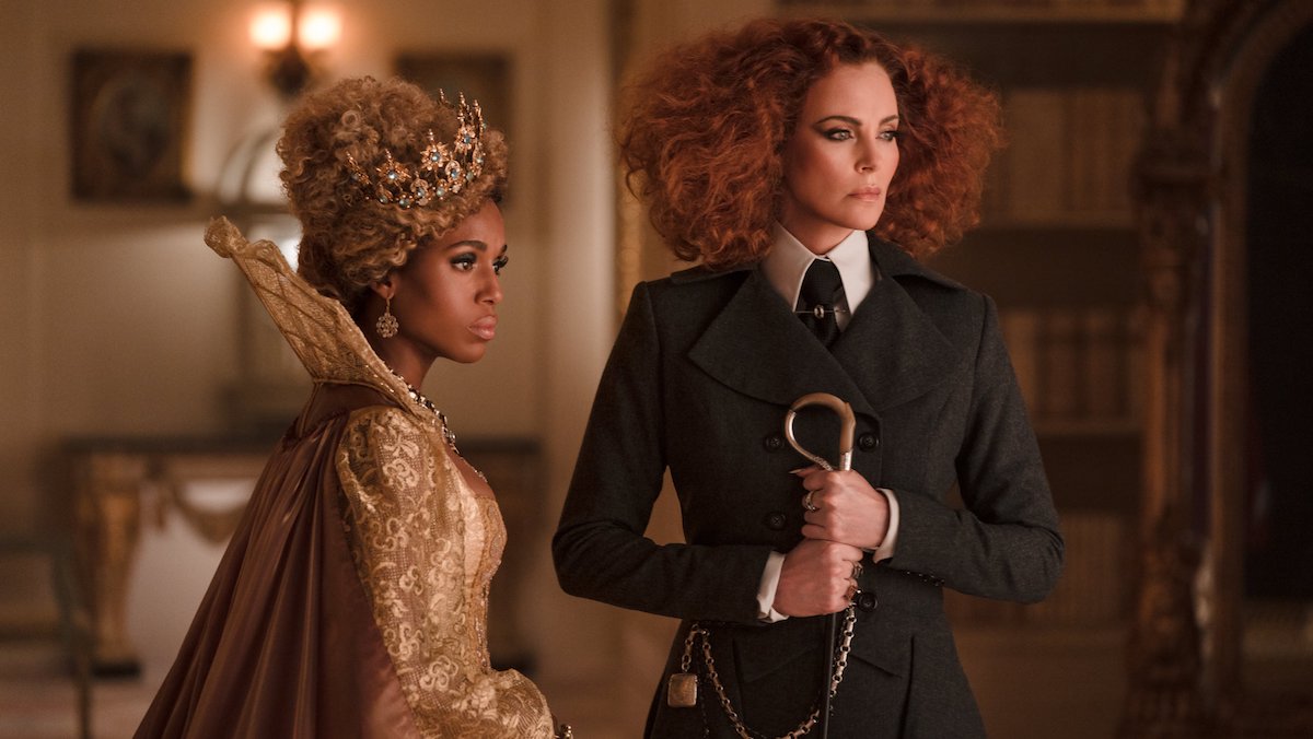 Kerry Washington and Charlize Theron in The School for Good and Evil - one of Netflix's 2022 Movies
