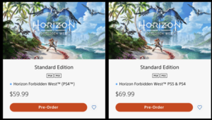 PSA: buy Horizon Forbidden West’s PS4 version to play it on PS5 for cheaper