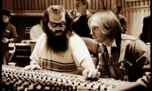 Left to right, Rick Rubin and Tom Petty during the recording of Petty’s album Wildflowers, 1993.