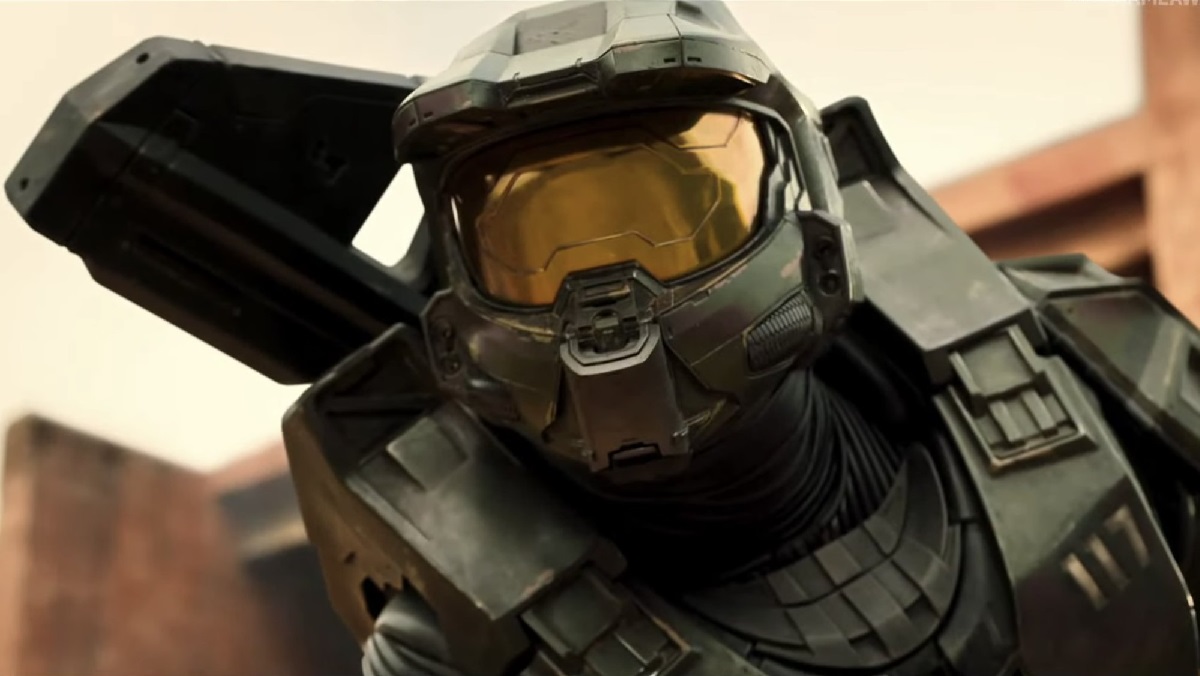 A look at Master Chief from Paramount+'s upcoming live-action HALO series trailer. The HALO series/show will reveal Master Chief's face.