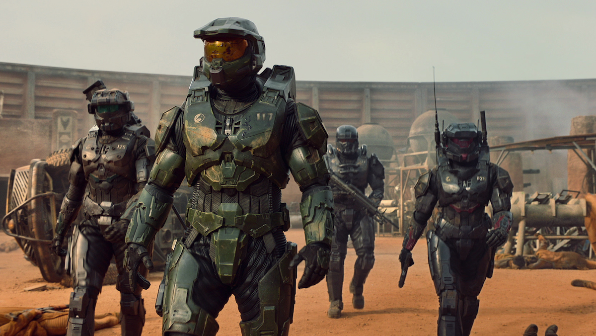 Halo's Spartan soldiers walk in Paramount+ TV Show Halo