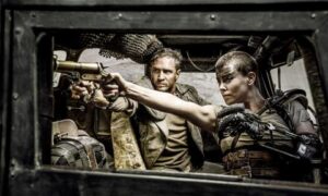 MAD MAX: FURY ROAD, from left: Tom Hardy, Charlize Theron, 2015. ph: Jasin Boland/Â©Warner Bros./Courtesy Everett Collection