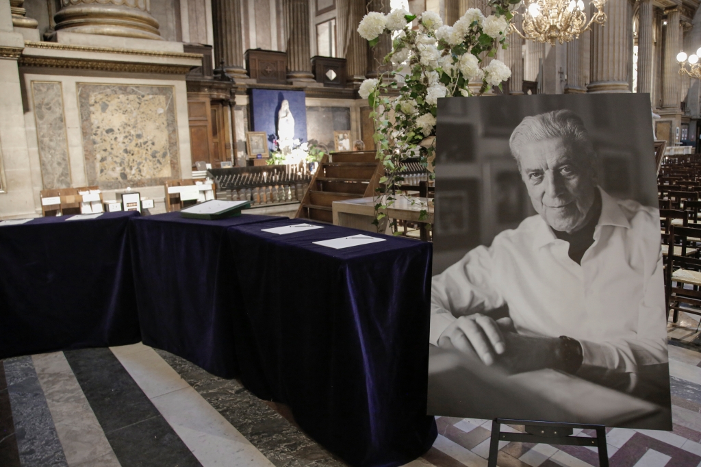 Memorial in honor of late designer Nino Cerruti, at Paris' Madeleine Church