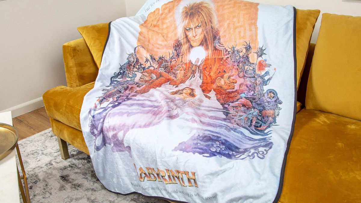 Labyrinth movie poster blanket