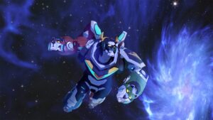 The titular giant robot made up of slightly smaller lion robots in Voltron: Legendary Defender.