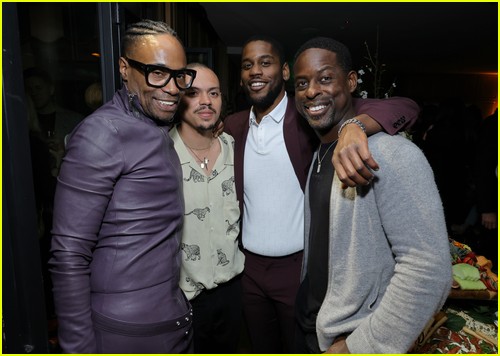 Billy Porter, Evan Ross, Quincy Isaiah, Sterling K. Brown at the CAA Pre-Oscars Party