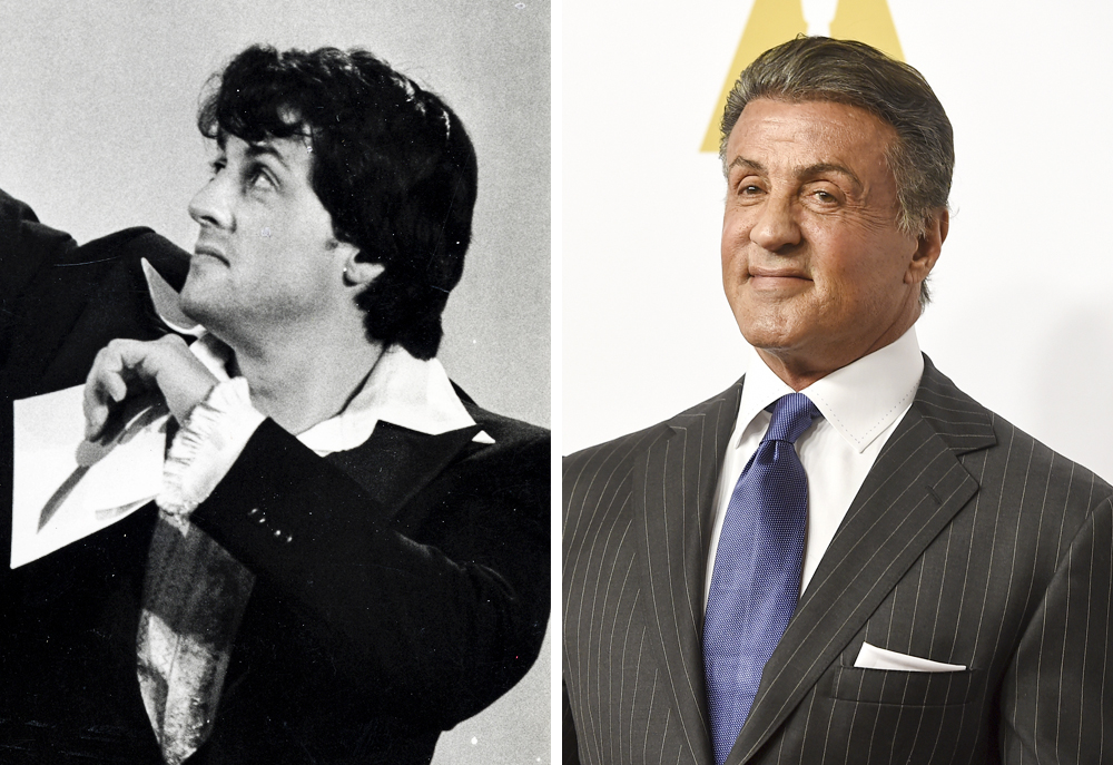 Sylvester Stallone 1977 and 2016