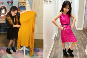 9-year-old girl goes viral for her original fashion designs