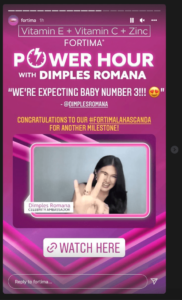 Dimples Romana expecting third child