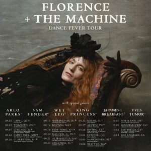 Image may contain: Florence Welch, Human, Person, Novel, Book, Advertisement, and Poster