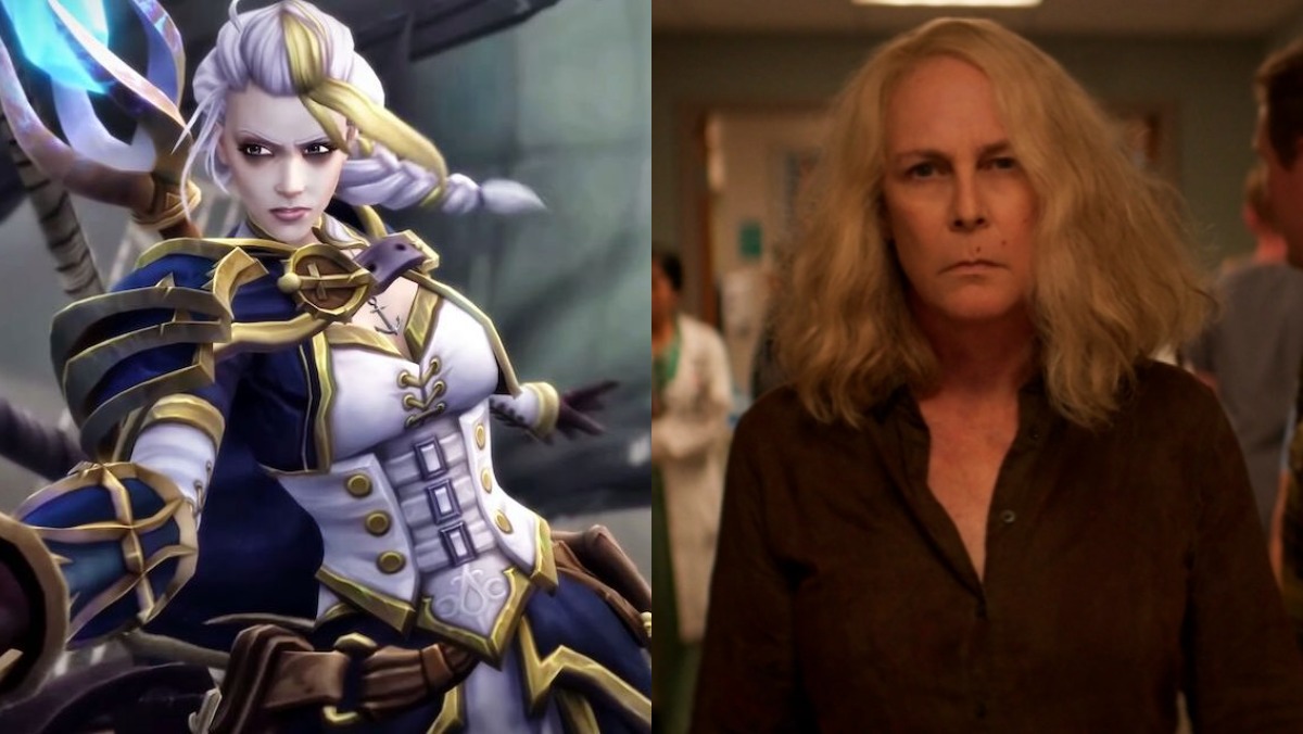 Jamie Lee Curtis to cosplay Warcraft character Jaina Proudmoore while officiating a wedding, Jaina and Jamie Lee Curtis in Halloween