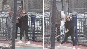 Jennifer Lopez Swings and Misses at Batting Cages with Ben Affleck