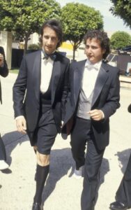 Bronson Pinchot and Mark Linn-Baker at the 1986 Emmy Awards
