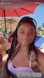 Simone Biles in Bathing Suit Says Hi From Turks and Caicos — Celebwell