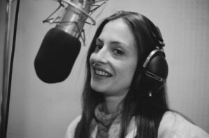 Patti LuPone in the studio for the Broadway cast recording of
