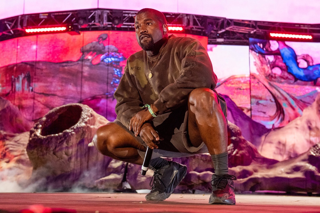 Kanye West performs at the Coachella Valley Music And Arts Festival in 2019