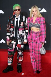Mod Sun and Avril Lavigne attend the 2021 MTV Video Music Awards.
