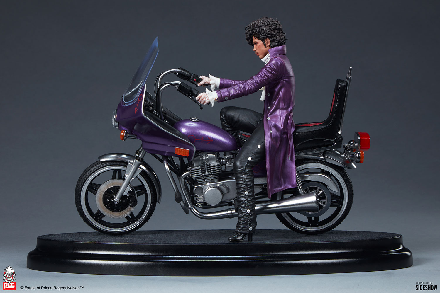 Prince's Purple Rain look, lovingly recreated as a deluxe statue.
