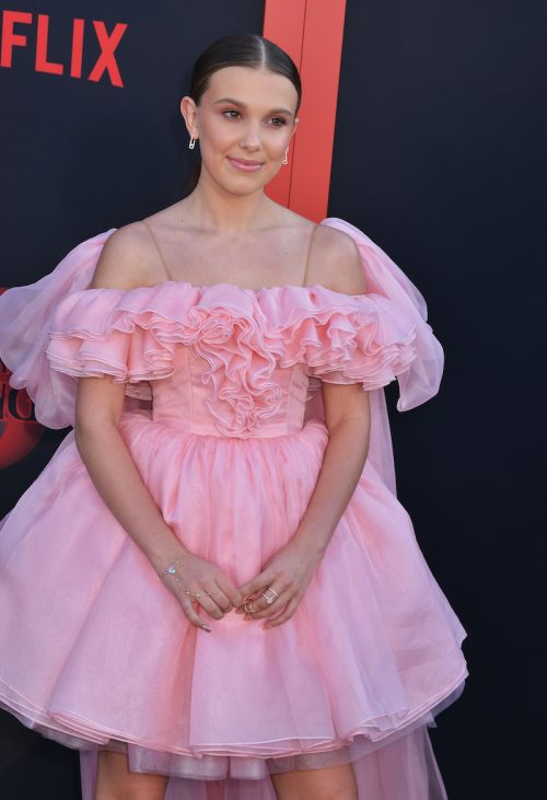 Millie Bobby Brown at the premiere of 