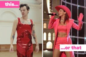 Let's See Whose Fashion Speaks To You The Most — "This Or That" With Shania Twain And Harry Styles