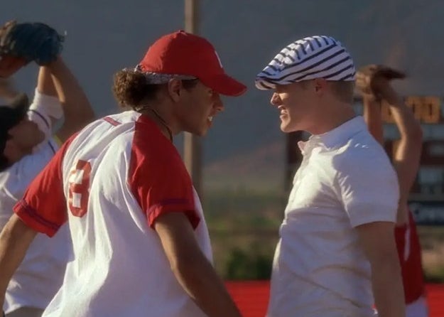 Chad and Ryan face off against each other on the baseball field 