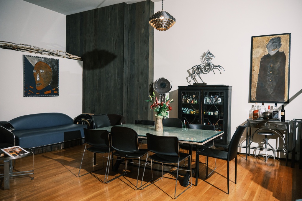 Interior shot of a dining area near the kitchen.